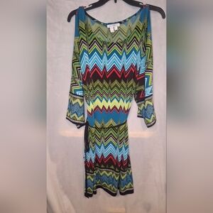 London Times Womens Multicolor Shealth Dress Size 6 With Waist Tie